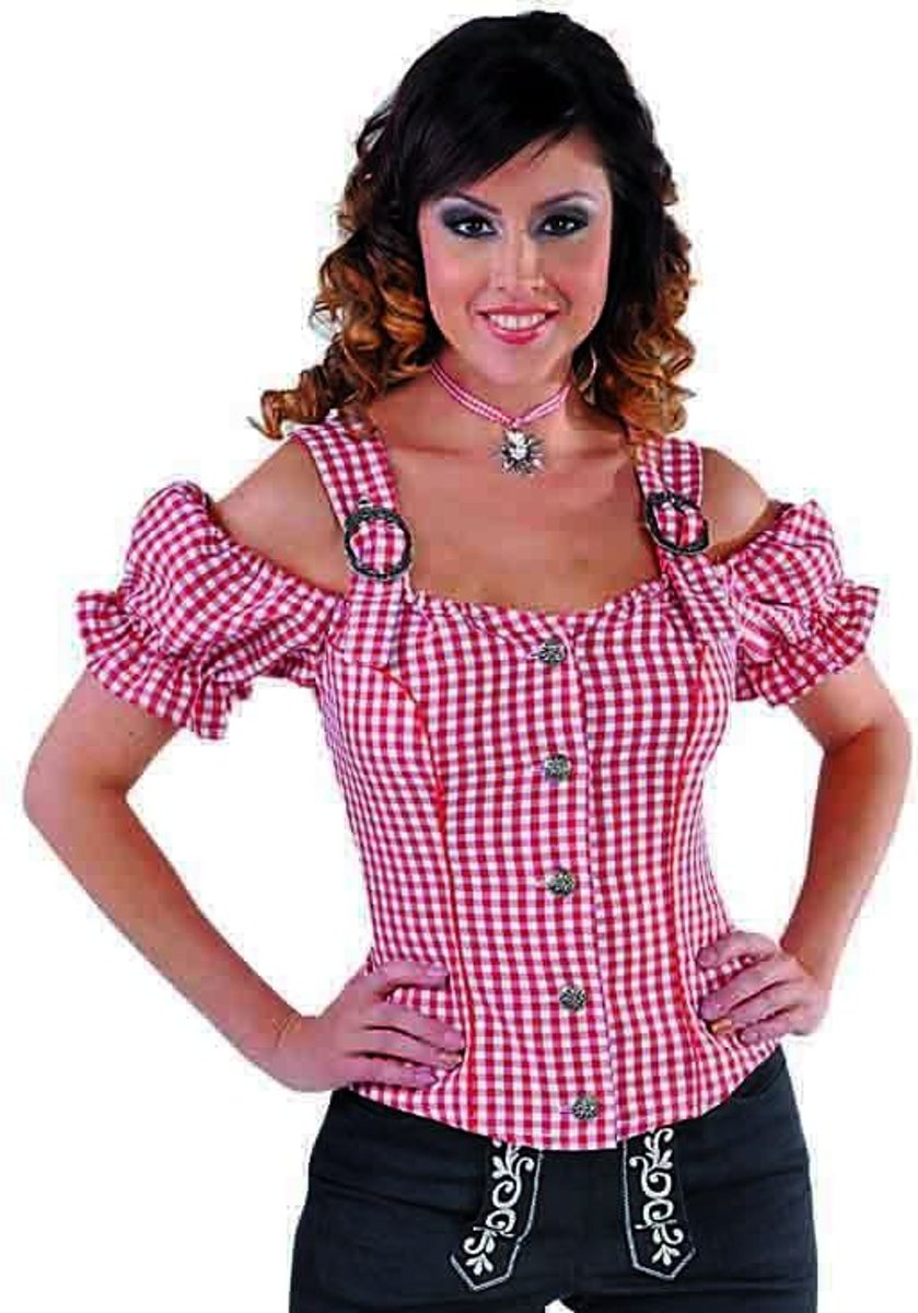 Boeren Tirol & Oktoberfest Kostuum | Tiroler Blouse Innsbruck Vrouw | Medium | Bierfeest | Verkleedkleding